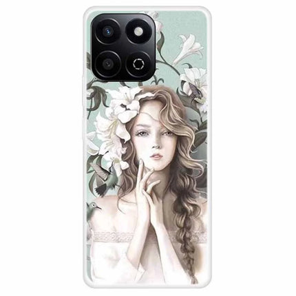 TPU Case for Honor X7c 4G / 200 Smart 5G / Play9T 5G / Play 60 Plus 5G Pattern Printing Anti-Drop Phone Back Cover - Girl