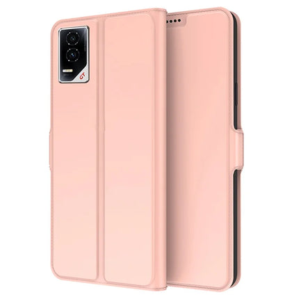 For Honor GT Case Shockproof TPU Inner Shell Leather Phone Cover Card Slot - Rose Gold