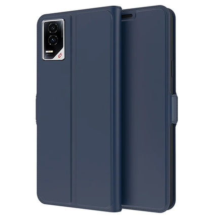 For Honor GT Case Shockproof TPU Inner Shell Leather Phone Cover Card Slot - Blue