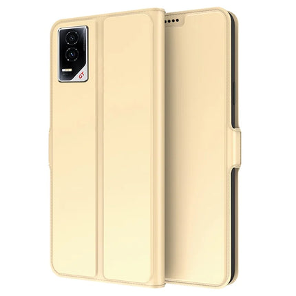 For Honor GT Case Shockproof TPU Inner Shell Leather Phone Cover Card Slot - Gold