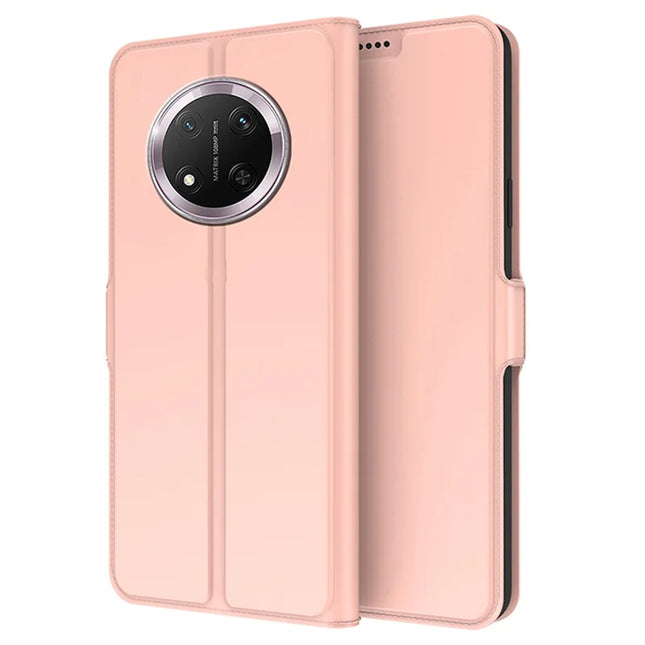 Phone Case For Honor Magic7 Lite 5G / X9c 5G / X60 Pro 5G Shockproof TPU Inner Shell Leather Cover Card Slot - Rose Gold