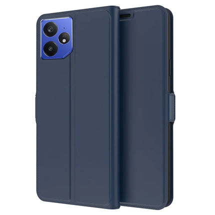 For Realme Neo7 5G Case Shockproof TPU Inner Shell Leather Phone Cover Card Slot - Blue