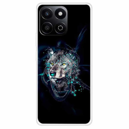 TPU Phone Case For Honor Play 60 Plus 5G  /  200 Smart 5G  /  Play 9T  /  X7c 4G Pattern Printing Soft Protective Cover - Wolf