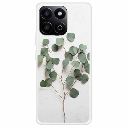 TPU Phone Case For Honor Play 60 Plus 5G  /  200 Smart 5G  /  Play 9T  /  X7c 4G Pattern Printing Soft Protective Cover - Leaves