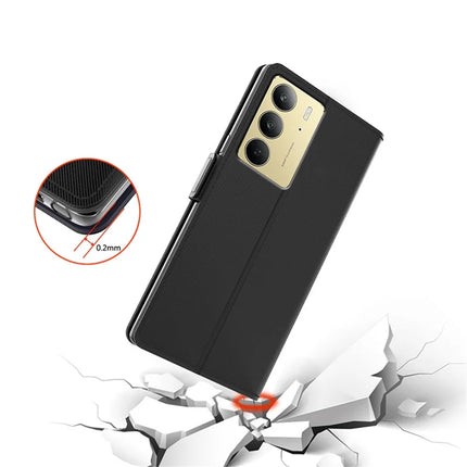 For Realme C75 Case Stand PU Leather Phone Cover Card Holder Mirror