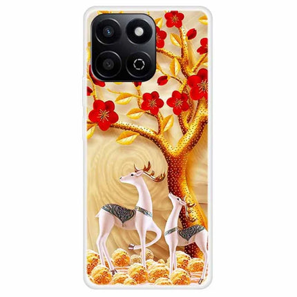 TPU Case For Honor Play 60 Plus 5G  /  200 Smart 5G  /  Play 9T  /  X7c 4G Pattern Printed Shockproof Phone Cover - Sika Deer