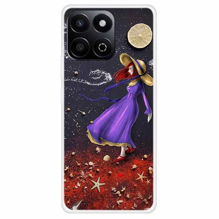 TPU Case For Honor Play 60 Plus 5G  /  200 Smart 5G  /  Play 9T  /  X7c 4G Pattern Printed Shockproof Phone Cover - Girl