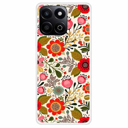 TPU Case For Honor Play 60 Plus 5G  /  200 Smart 5G  /  Play 9T  /  X7c 4G Pattern Printed Shockproof Phone Cover - Colorful Flowers