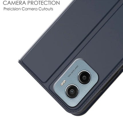 For Motorola Moto E15 4G  /  G05 4G Case PU Leather Phone Cover with Card Holder Stand Magnetic Closure