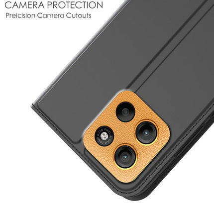 For Motorola Moto G15 4G Case PU Leather Phone Cover with Card Holder Stand Magnetic Closure