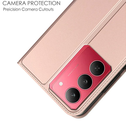 For Realme 14x 5G / V60 Pro Case PU Leather Phone Cover with Card Holder Stand Magnetic Closure