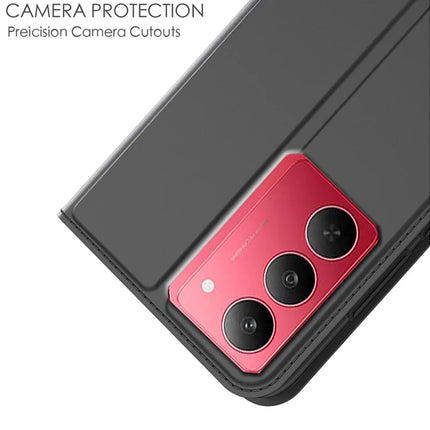 For Realme 14x 5G / V60 Pro Case PU Leather Phone Cover with Card Holder Stand Magnetic Closure