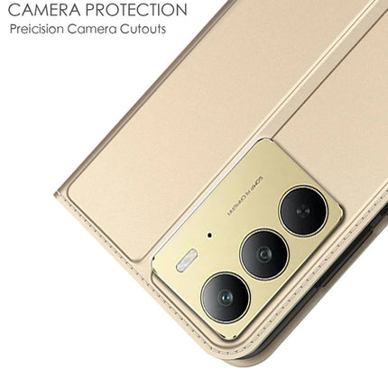 For Realme C75 Case PU Leather Phone Cover with Card Holder Stand Magnetic Closure