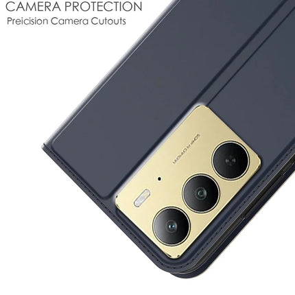 For Realme C75 Case PU Leather Phone Cover with Card Holder Stand Magnetic Closure