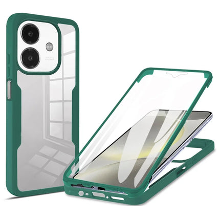 Clear Phone Case For Oppo A3x 5G  /  4G  /  A3 5G  /  4G  /  A40 4G  /  A40M 4G Acrylic + TPU Cover with PET Screen Film - Green
