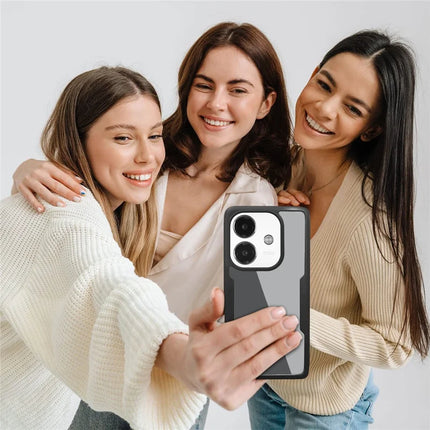Clear Phone Case For Oppo A3x 5G  /  4G  /  A3 5G  /  4G  /  A40 4G  /  A40M 4G Acrylic + TPU Cover with PET Screen Film