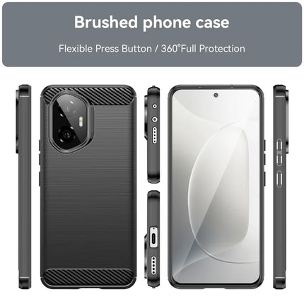 For Honor 300 Case Carbon Fiber Texture Brushed Phone Back Cover