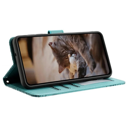 For Samsung Galaxy A56 5G  /  A36 5G Case with Wrist Strap Leather Phone Cover Wall Cats Pattern