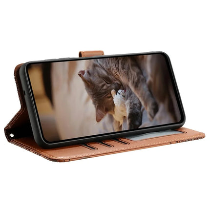 For Samsung Galaxy A56 5G  /  A36 5G Case with Wrist Strap Leather Phone Cover Wall Cats Pattern