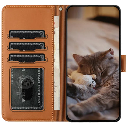 For Samsung Galaxy A56 5G  /  A36 5G Case with Wrist Strap Leather Phone Cover Wall Cats Pattern