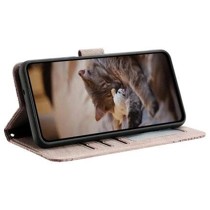 For Samsung Galaxy A56 5G  /  A36 5G Case with Wrist Strap Leather Phone Cover Wall Cats Pattern