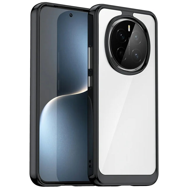 For Honor Magic7 5G Case TPU + Acrylic Protective Clear Phone Cover - Black