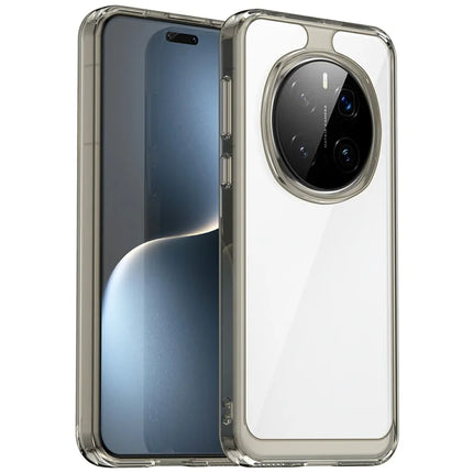 For Honor Magic7 Pro 5G Case TPU + Acrylic Protective Clear Phone Cover - Transparent Grey