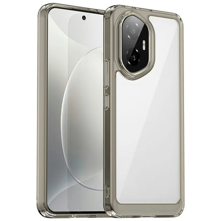 For Honor 300 Case TPU + Acrylic Protective Clear Phone Cover - Transparent Grey
