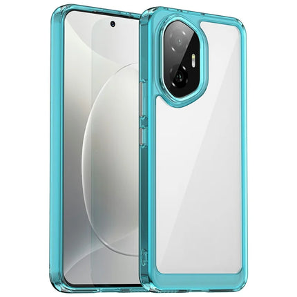 For Honor 300 Case TPU + Acrylic Protective Clear Phone Cover - Transparent Blue