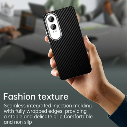 For OnePlus Nord CE4 Lite 5G / Oppo K12x 5G (China) Case Hybrid Phone Back Cover Carbon Fiber Texture