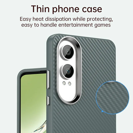 For OnePlus Nord CE4 Lite 5G / Oppo K12x 5G (China) Case Hybrid Phone Back Cover Carbon Fiber Texture