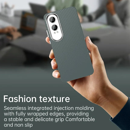 For OnePlus Nord CE4 Lite 5G / Oppo K12x 5G (China) Case Hybrid Phone Back Cover Carbon Fiber Texture