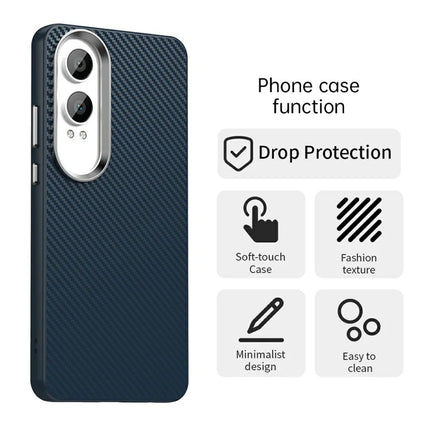 For OnePlus Nord CE4 Lite 5G / Oppo K12x 5G (China) Case Hybrid Phone Back Cover Carbon Fiber Texture