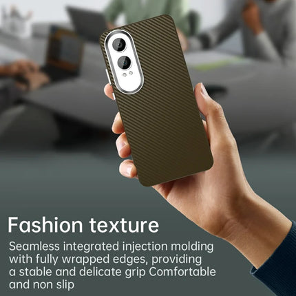 For OnePlus Nord CE4 Lite 5G / Oppo K12x 5G (China) Case Hybrid Phone Back Cover Carbon Fiber Texture