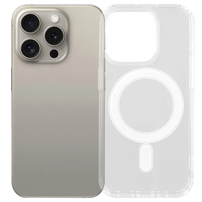 For iPhone 15 Pro Max Case Compatible with MagSafe TPU + Acrylic Clear Phone Cover