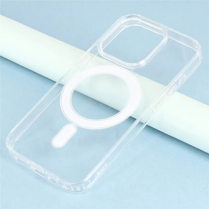 For iPhone 15 Pro Max Case Compatible with MagSafe TPU + Acrylic Clear Phone Cover