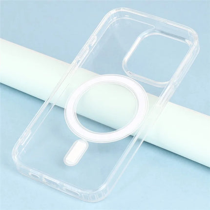 For iPhone 15 Pro Max Case Compatible with MagSafe TPU + Acrylic Clear Phone Cover