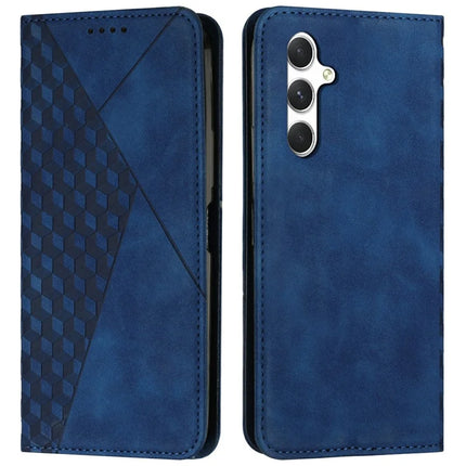 For Samsung Galaxy A36 5G Phone Cover Imprinted PU Leather Wallet Stand Case - Sapphire