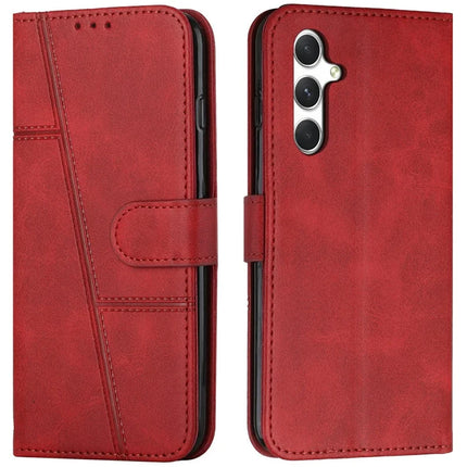For Samsung Galaxy A36 5G Phone Case Leather Stand Protective Cover - Red