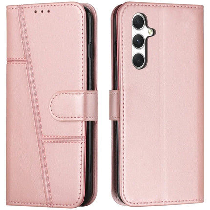 For Samsung Galaxy A36 5G Phone Case Leather Stand Protective Cover - Rose Gold