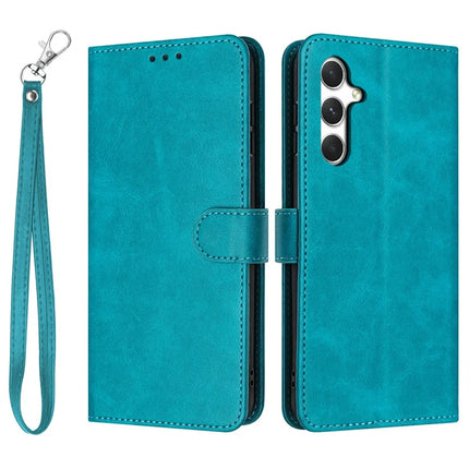 For Samsung Galaxy A36 5G Case Flip Stand PU Leather Wallet Phone Cover Calf Texture - Green