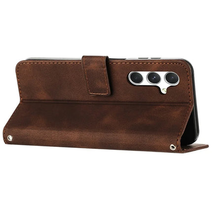 For Samsung Galaxy A36 5G Case Handbag Imprinted Triangle Leather Phone Cover
