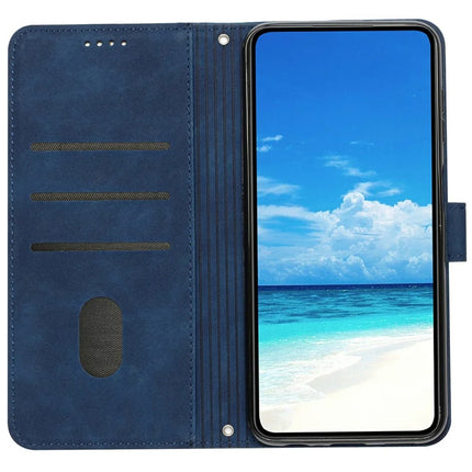 For Samsung Galaxy A36 5G Case Viewing Stand PU Leather Phone Cover Imprinted Heart Pattern