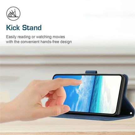 For Samsung Galaxy A36 5G Case Viewing Stand PU Leather Phone Cover Imprinted Heart Pattern