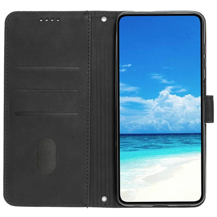 For Samsung Galaxy A36 5G Case Viewing Stand PU Leather Phone Cover Imprinted Heart Pattern