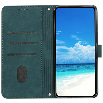 For Samsung Galaxy A36 5G Case Viewing Stand PU Leather Phone Cover Imprinted Heart Pattern
