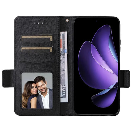 For Oppo Reno13 5G (Global) Case Litchi Texture PU Leather Wallet Flip Phone Cover