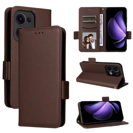 For Oppo Reno13 5G (Global) Case Litchi Texture PU Leather Wallet Flip Phone Cover