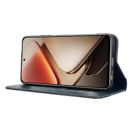 For Oukitel C58 Pro / C58 Leather Case Wallet Stand Retro Texture Phone Cover