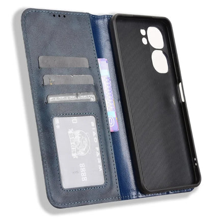 For Oukitel C58 Pro / C58 Leather Case Wallet Stand Retro Texture Phone Cover